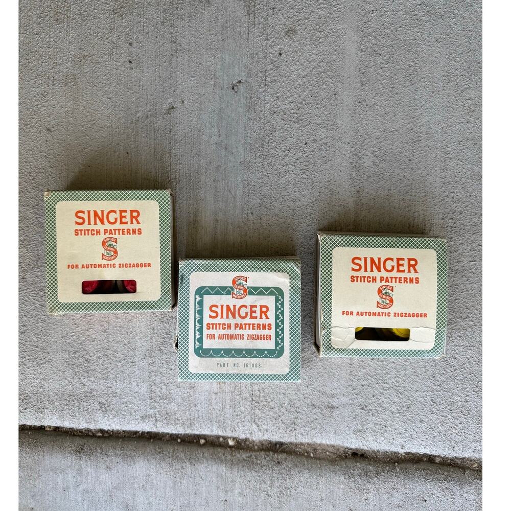 vintage Singer Stitch Patterns (cams) automatic zigzagger attachment #4, #3, #2